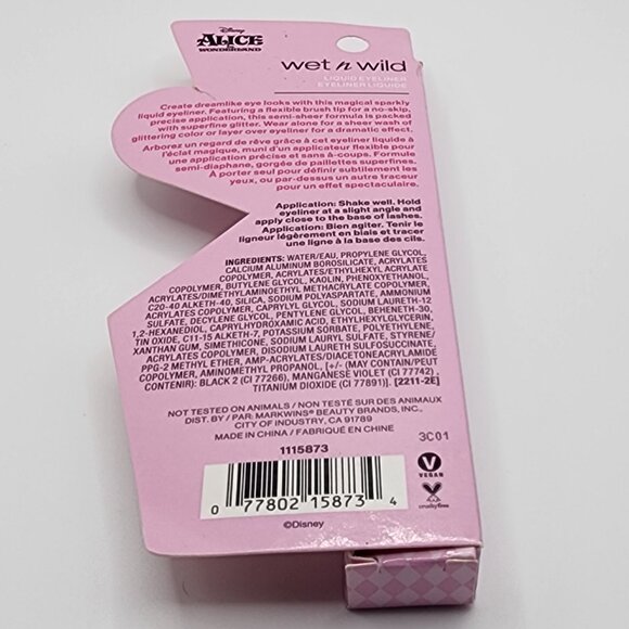 Disney Alice In Wonderland Wet n Wild Liquid Eyeliner Out Of Time! 1115873 New - Picture 3 of 6